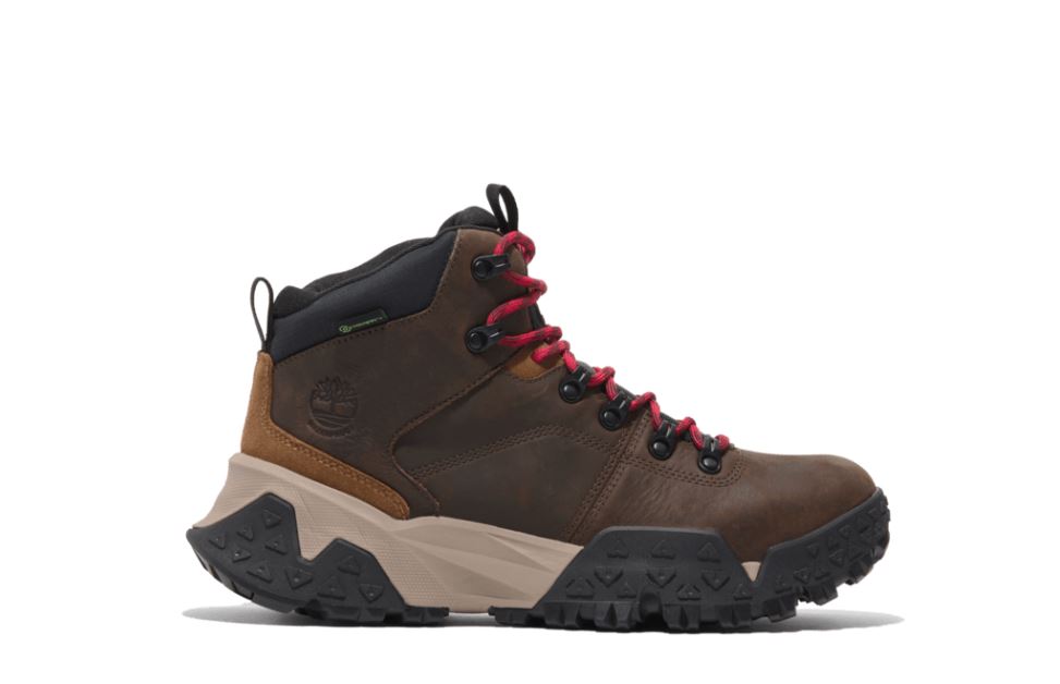 Timberland Medium Brown Full Grain Motion Scramble Mid Lace Up Men's Waterproof Hiking Boots TB0ACENEM4
