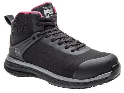 Timberland Pro Black/Pink Womens Drivetrain SD Mid Athletic Work Boots A1Z4P
