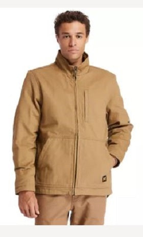 Timberland Pro Dark Wheat Gritman Lined Hooded Canvas Mens Jacket TB0A1VB7D02