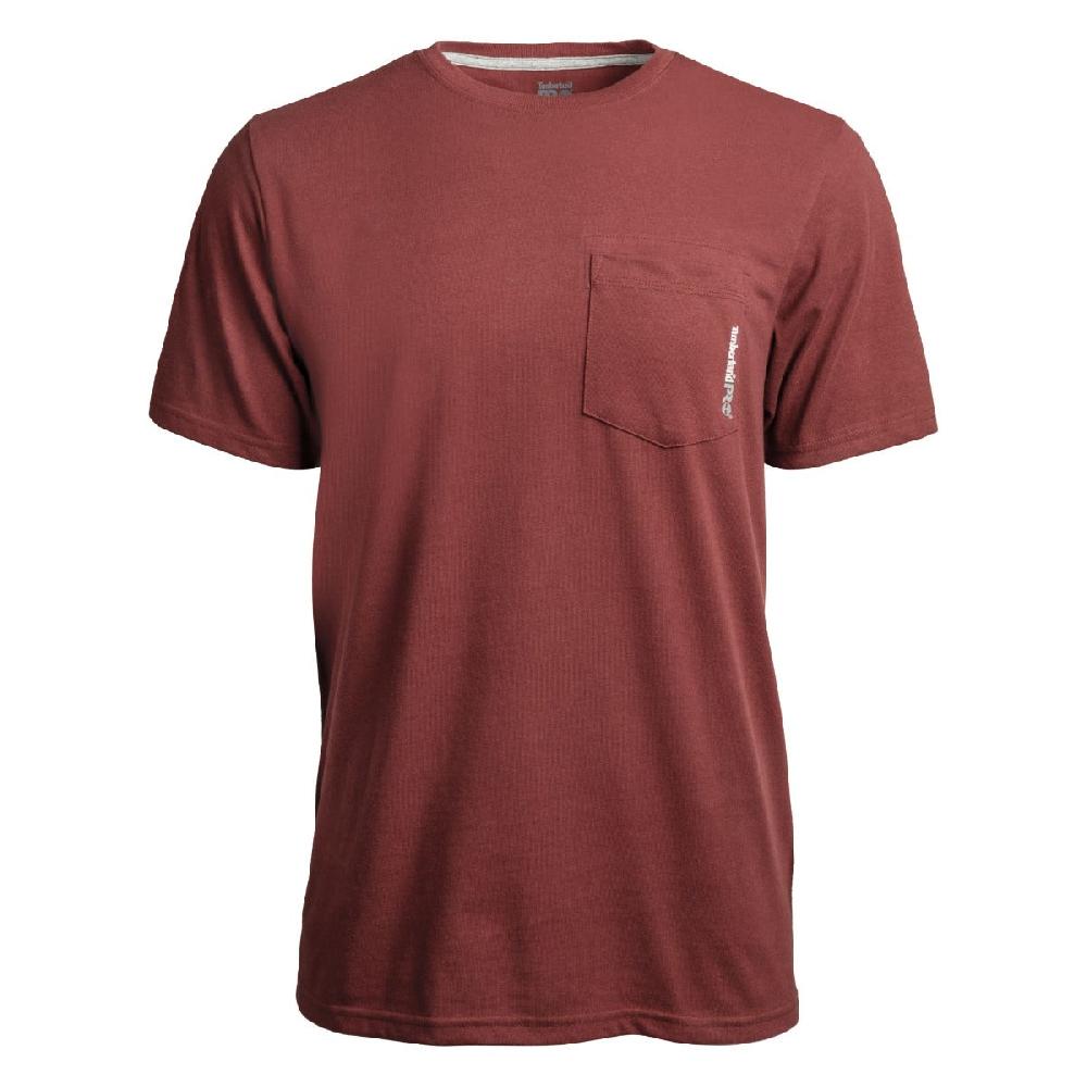 Timberland Pro Maroon Base Plate Blended Short Sleeve T-Shirt TB0A1HNS644