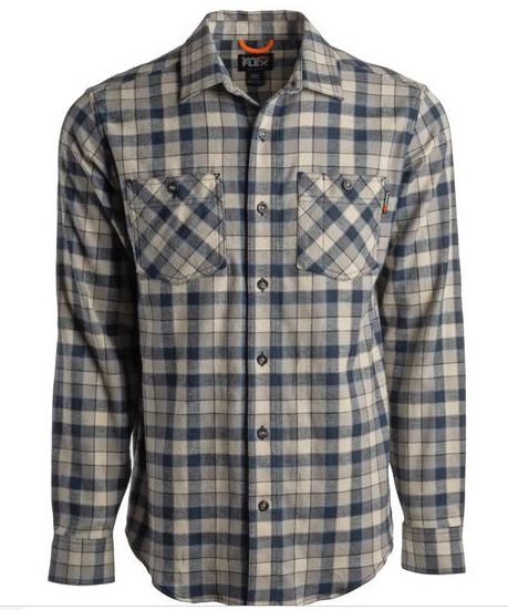 Timberland Pro Navy Flannel Button Down Mens Work Shirt TB0A1P41AG1