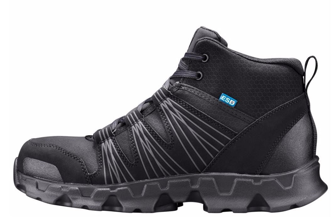 Timberland Pro Powertrain ESD Alloy Safety Toe Black Mens Work Boots A11QF