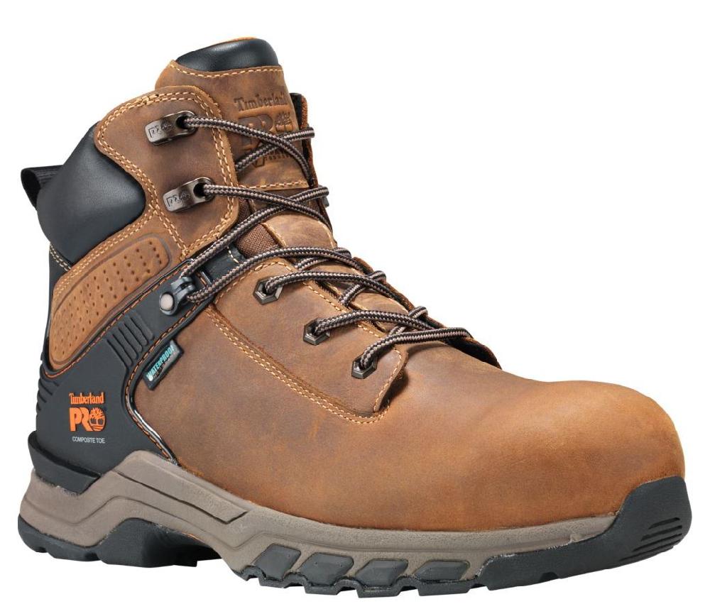 Timberland Pro Tan Full-Grain Hypercharge 6 Inch Composite Toe Mens Work Boots A1RVS