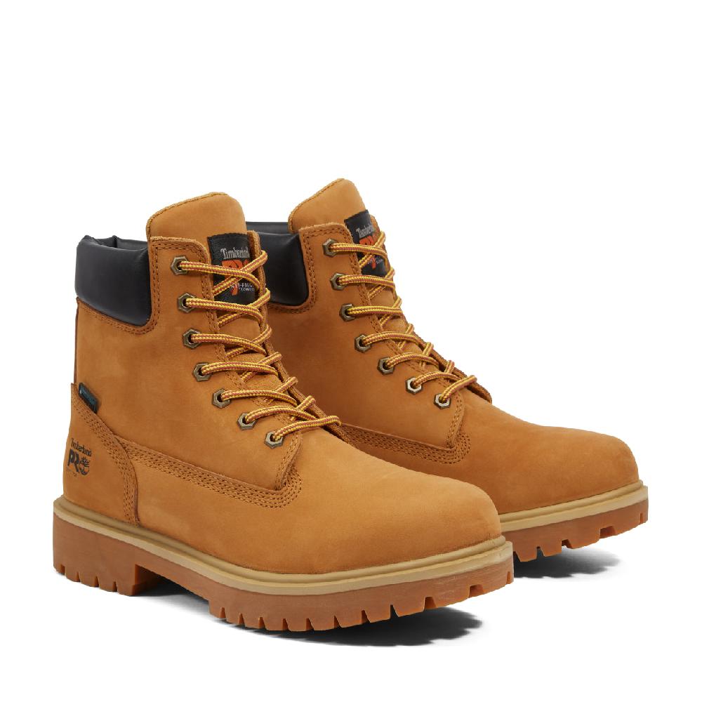 Timberland Pro Wheat 6 Inch Direct Attach WP Ins 200G Men's Soft Toe Work Boots TB1650307131