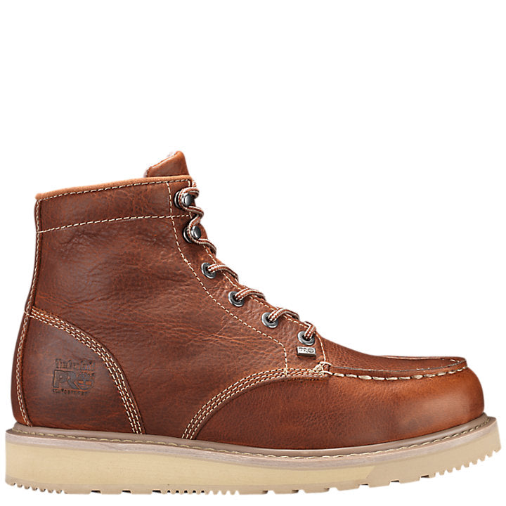 Timberland Rust Full-Grain Barstow Wedge Moc Soft Toe Mens Work Boots 89647
