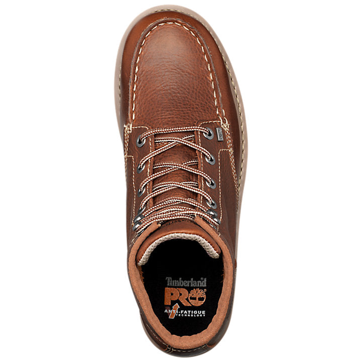 Timberland Rust Full-Grain Barstow Wedge Moc Soft Toe Mens Work Boots 89647