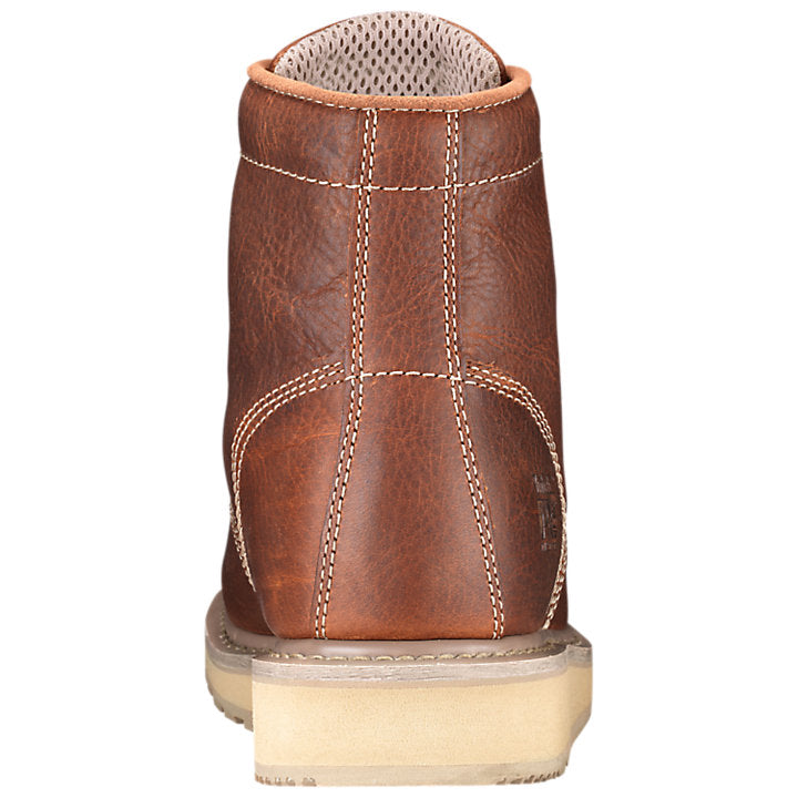 Timberland Rust Full-Grain Barstow Wedge Moc Soft Toe Mens Work Boots 89647