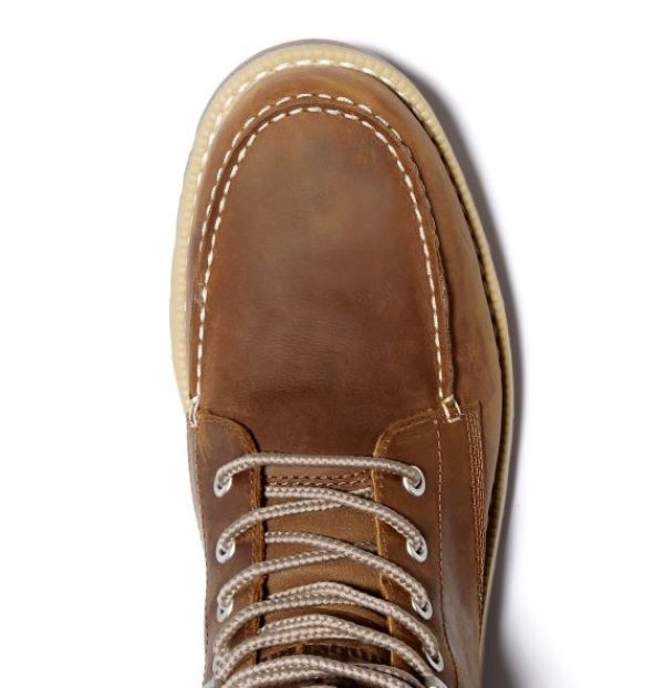 Timberland Rust Full Grain Redwood Falls Mens Waterproof Moc-Toe Boots TB0A2EDRF13