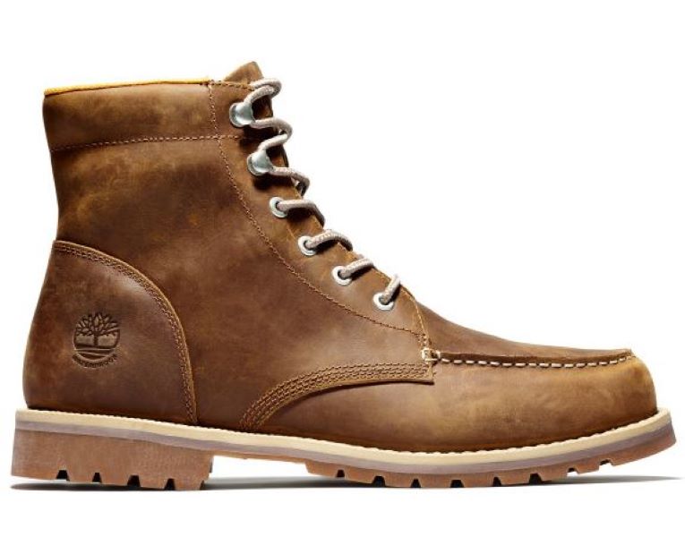 Timberland Rust Full Grain Redwood Falls Mens Waterproof Moc-Toe Boots TB0A2EDRF13