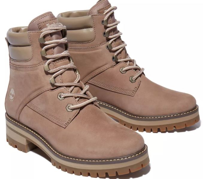 Timberland Taupe Nubuck Courmayeur Valley 6 Inch Waterproof Womens Boots TB0A2HPR929