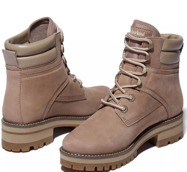 Timberland Taupe Nubuck Courmayeur Valley 6 Inch Waterproof Womens Boots TB0A2HPR929