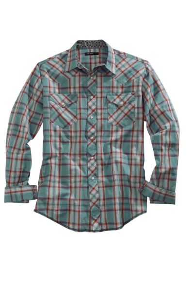 Tin Haul Blue Plaid Mens Longsleeve Shirt 1000100620455BU