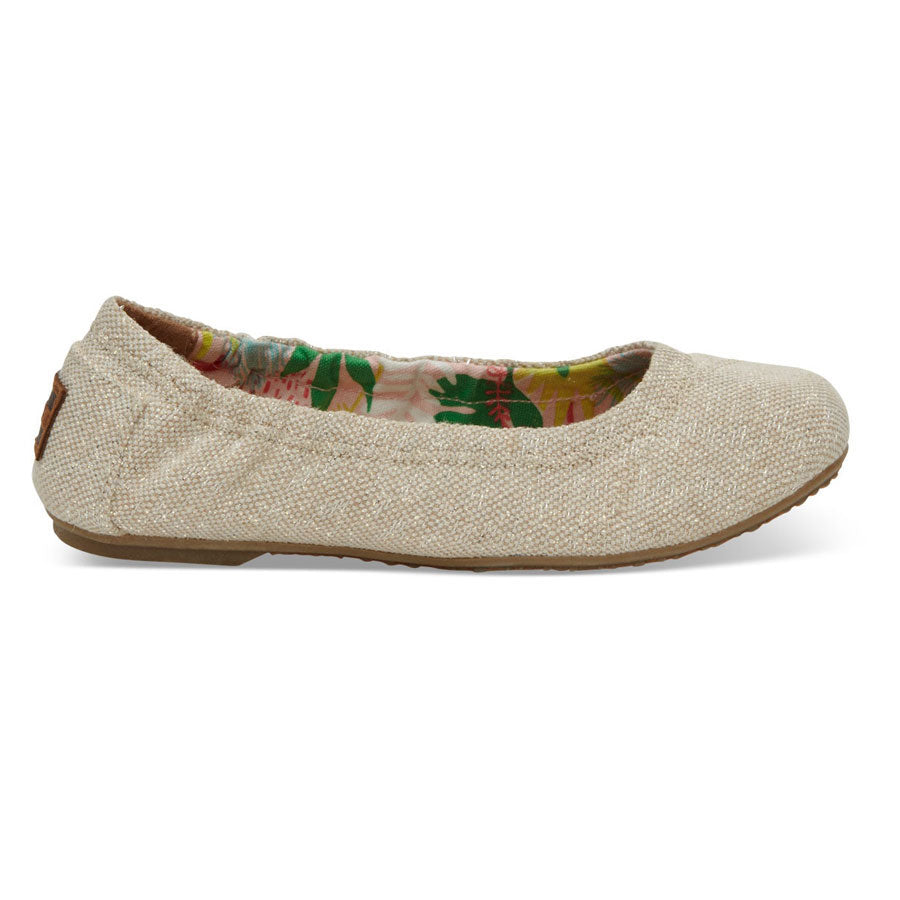 Toms Ballet Flat Natural Linen Kids Dress 10009975