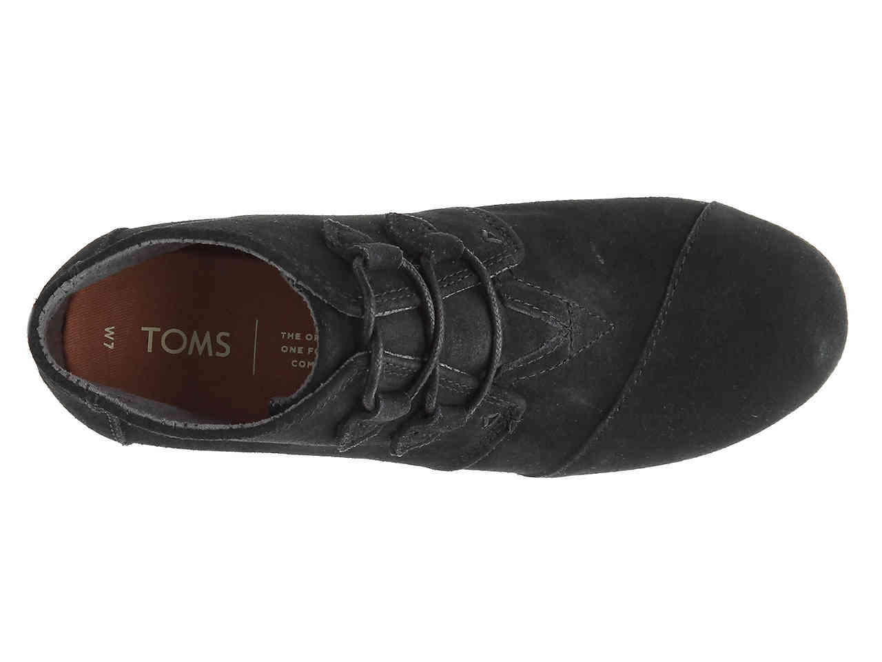 Toms Black Kala Womens Comfort Wedge Booties 10012955