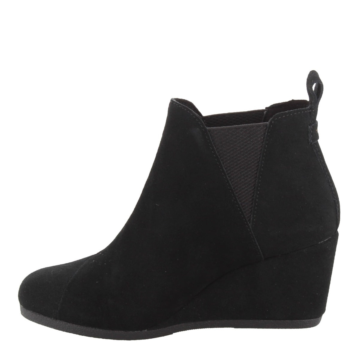 Toms Black Suede Kelsey Womens Short Ankle Booties 10014161