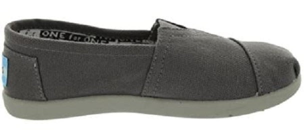 Toms Classic Slip-On Ash Grey Canvas Kids Casual 10010528-012001C13