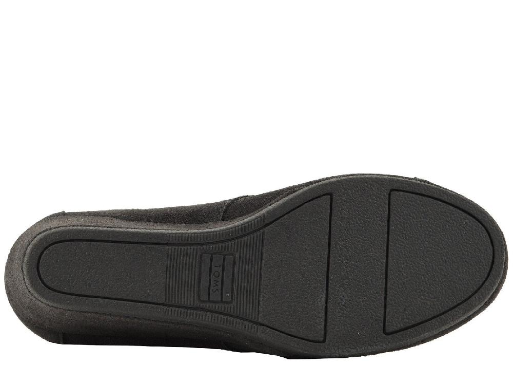 Toms Grey Suede Kala Womens Comfort Wedge Booties 10012957