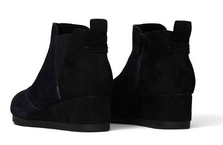Toms Kelsey Youth Black Suede Booties 10014312
