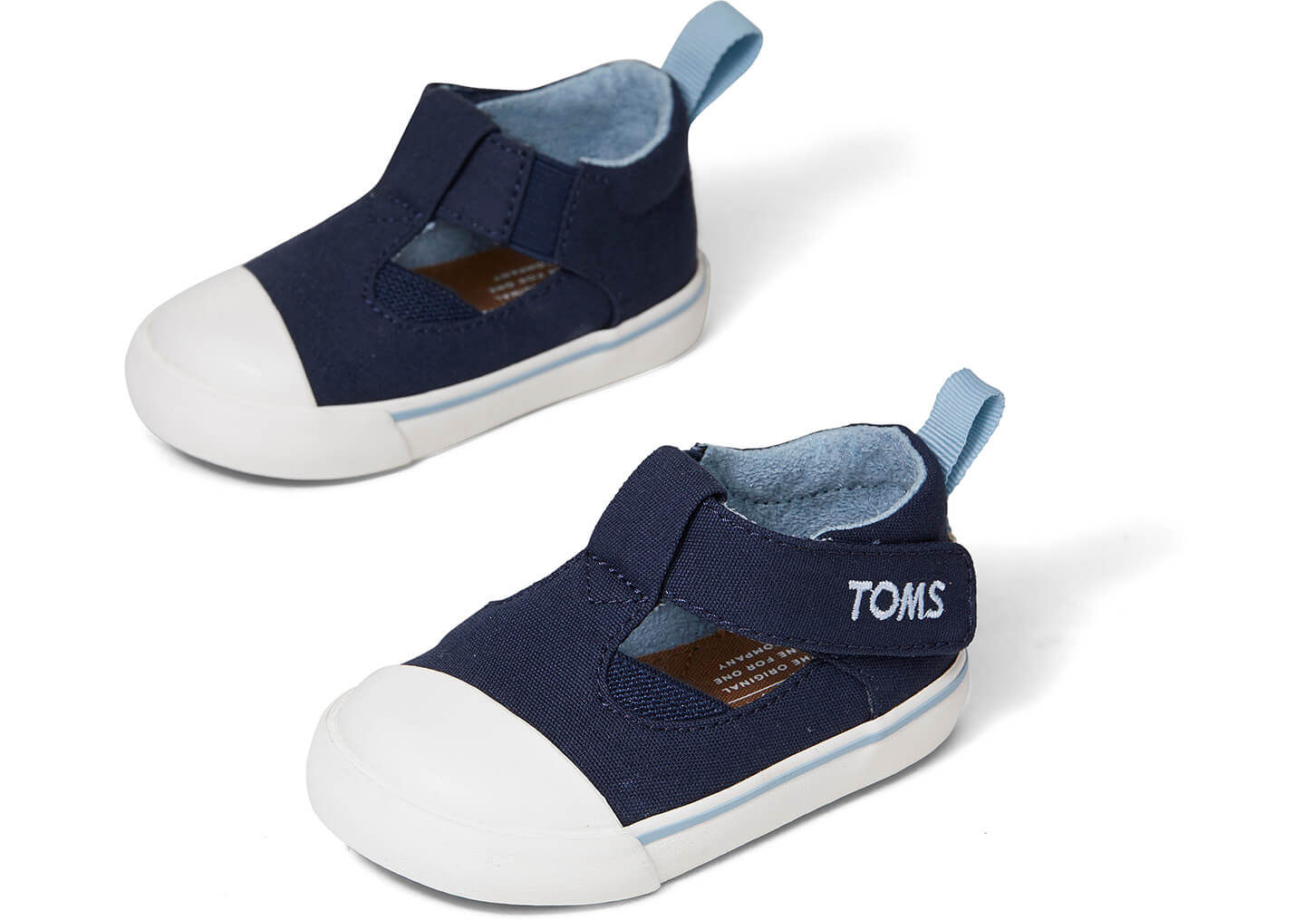 Toms Navy Canvas Early Walker Joon Flats 10014240