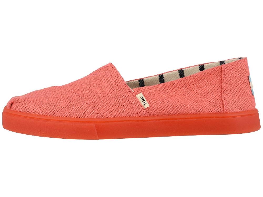 Toms Persimmon Heritage Canvas Womens Cupsole Alpargatas Venice Shoes 10013489