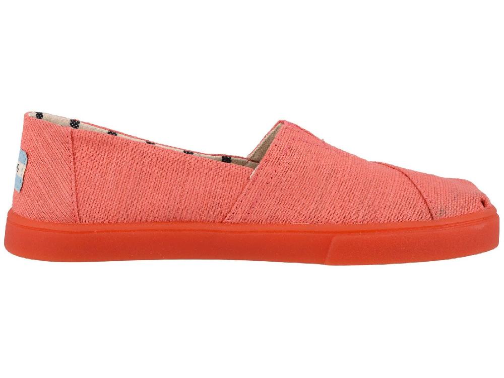 Toms Persimmon Heritage Canvas Womens Cupsole Alpargatas Venice Shoes 10013489