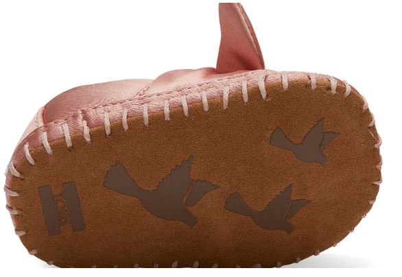 Toms Rose Cloud Satin Bow Tiny Toms Girls Crib Alpargatas 10012603-PNK