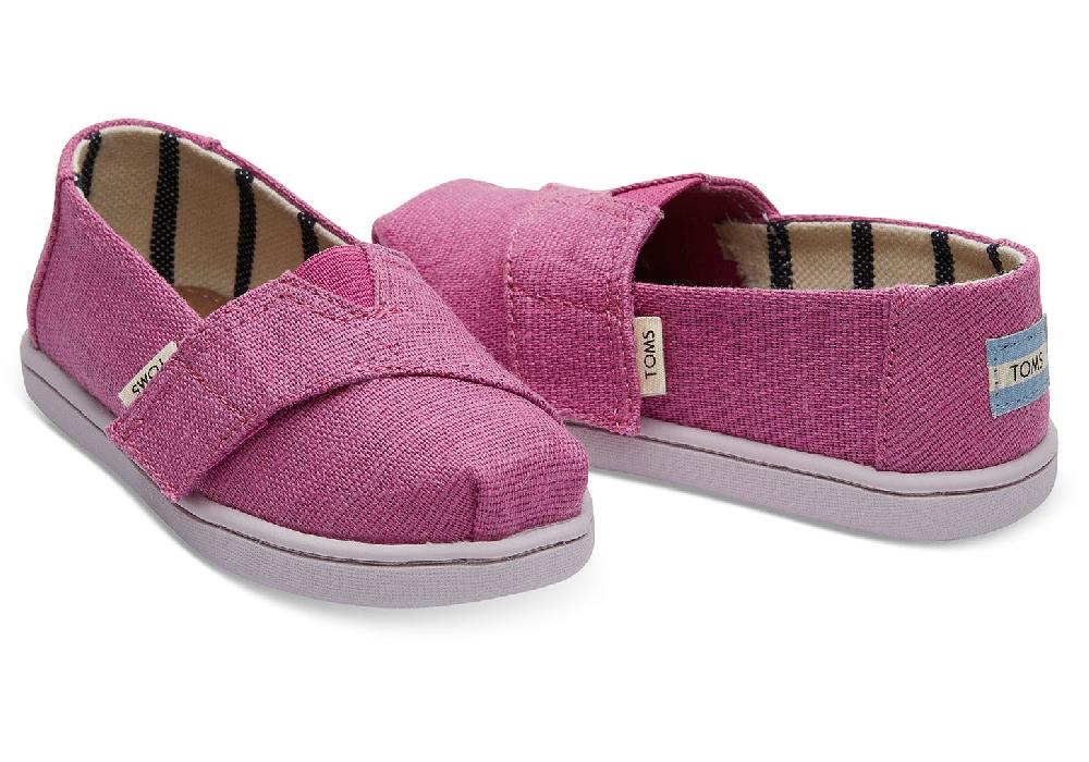 Toms Rose Violet Heritage Canvas Tiny Classic Toddler Shoes 10013314