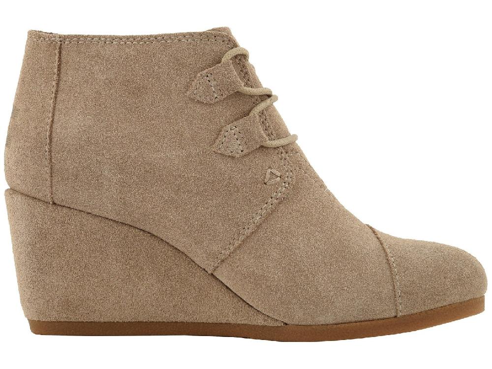 Toms Taupe Kala Womens Comfort Wedge Booties 10012956
