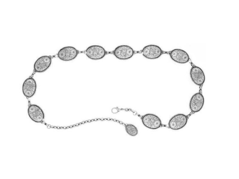 Tony Lama Silver Concho Link Ladies Western Belt C50151