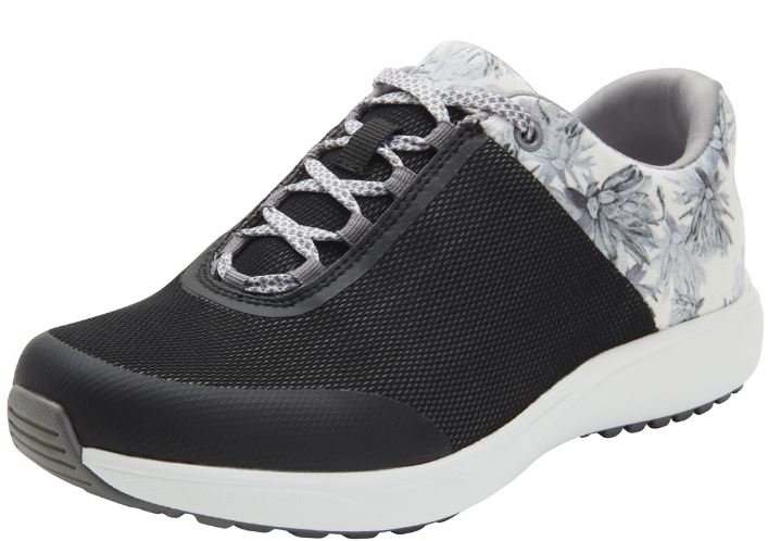 Traq By Alegria Black And Rhodie Grey Jaunt Q-Sport Sneaker JAU-5005