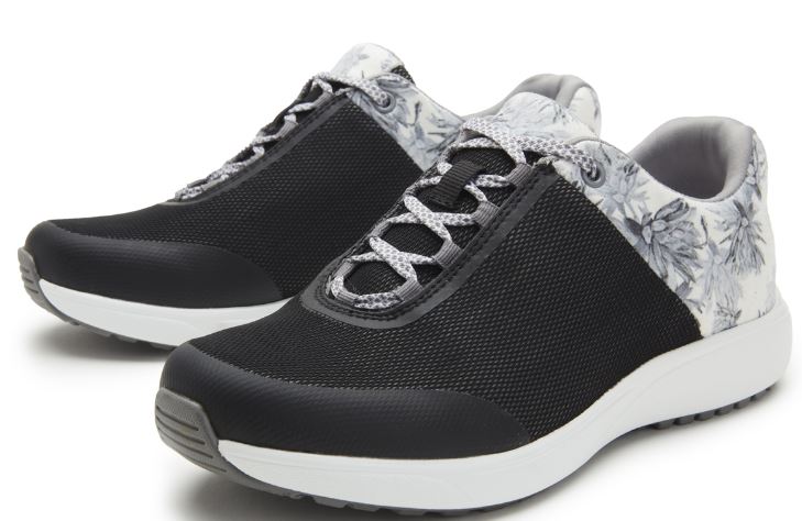 Traq By Alegria Black And Rhodie Grey Jaunt Q-Sport Sneaker JAU-5005