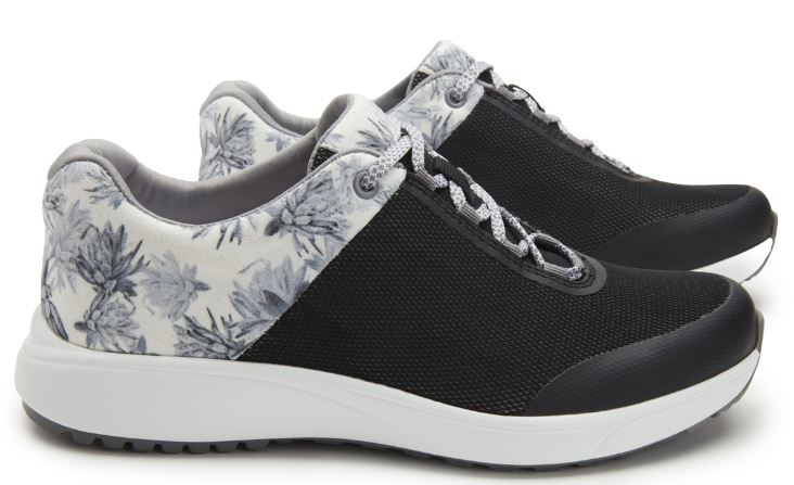 Traq By Alegria Black And Rhodie Grey Jaunt Q-Sport Sneaker JAU-5005