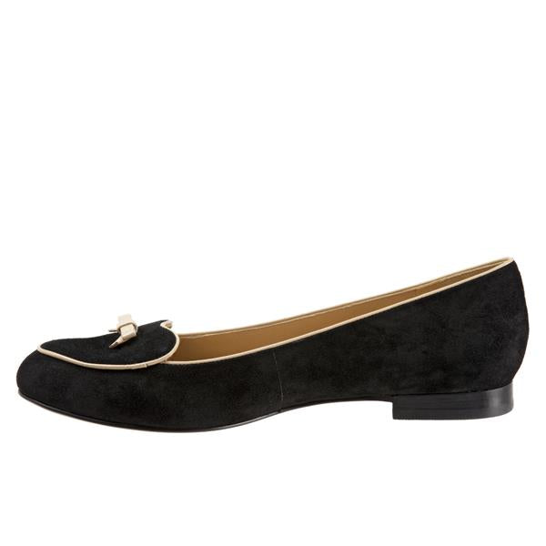 Trotters Cheyenne Black Suede Combo Womens Dress Heels T1453-002