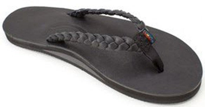 Twisted Sister Leather Double Braided Straps Rainbow Womens Sandals