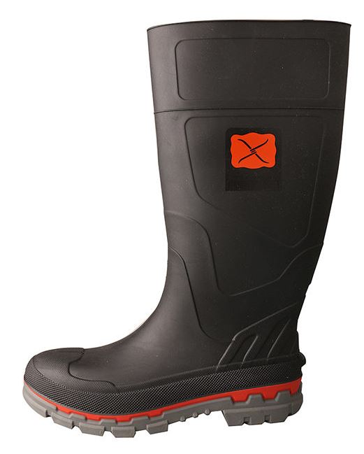Twisted X Black Steel Toe Mens Waterproof Mud Boots MWBS002