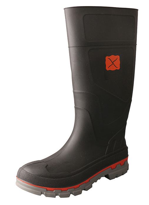 Twisted X Black Steel Toe Mens Waterproof Mud Boots MWBS002