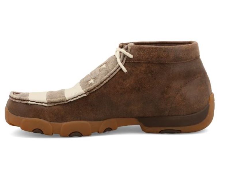 Twisted X Brown And Ivory Mens Chukka Driving Moc MDM0075
