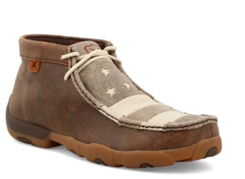 Twisted X Brown and Ivory Mens Chukka Driving Moc MDM0075