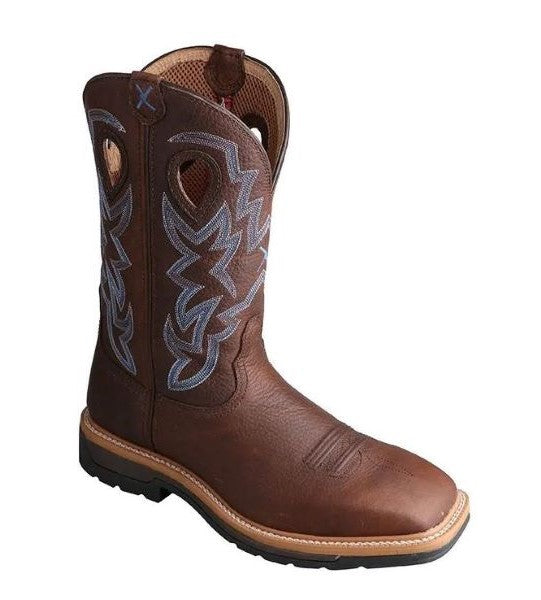 Twisted X Brown Lite Western Work Boots MLCW003