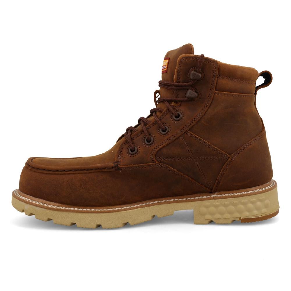 Twisted X Brown Waterproof Nano Composite Safety Toe CellStrech Men's 6 Inch Workboots MXCNW04