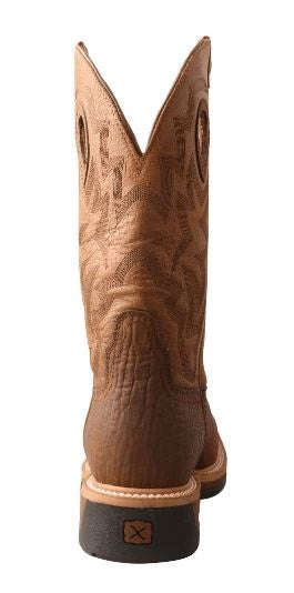 Twisted X Dark Brown/Tan Men's Lite Western Waterproof Work Boot MLCWW05