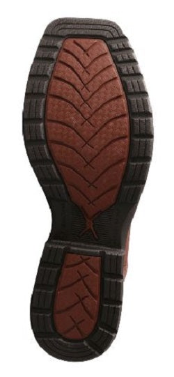 Twisted X Dark Brown/Tan Men's Lite Western Waterproof Work Boot MLCWW05