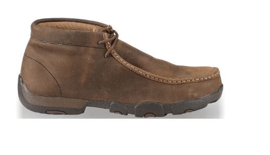 Twisted X Distressed Saddle Men's Work Steel Toe Chukka Driving Moc MDMST01