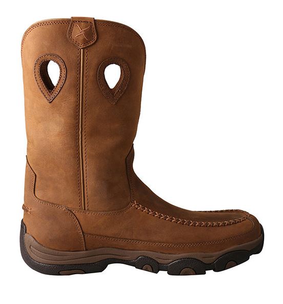 Twisted X Distressed Saddle Mens Composite Toe Pull On Hiker Work Boot MHKBCW1