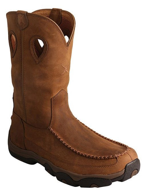 Twisted X Distressed Saddle Mens Composite Toe Pull On Hiker Work Boot MHKBCW1