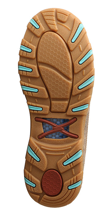 Twisted X Dusty Tan With Multi Women's Boat Shoe Driving Mock With CellStretch WXC0008