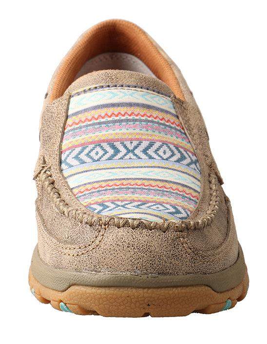 Twisted X Dusty Tan With Multi Women's Boat Shoe Driving Mock With CellStretch WXC0008