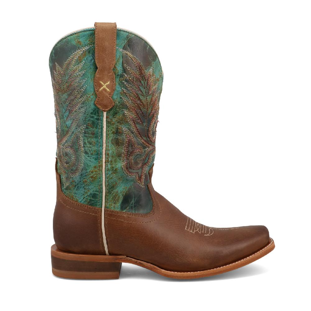 Twisted X Ginger & Distressed Turquoise Women's 11 Inch NS Toe Rancher Boots WRAL021