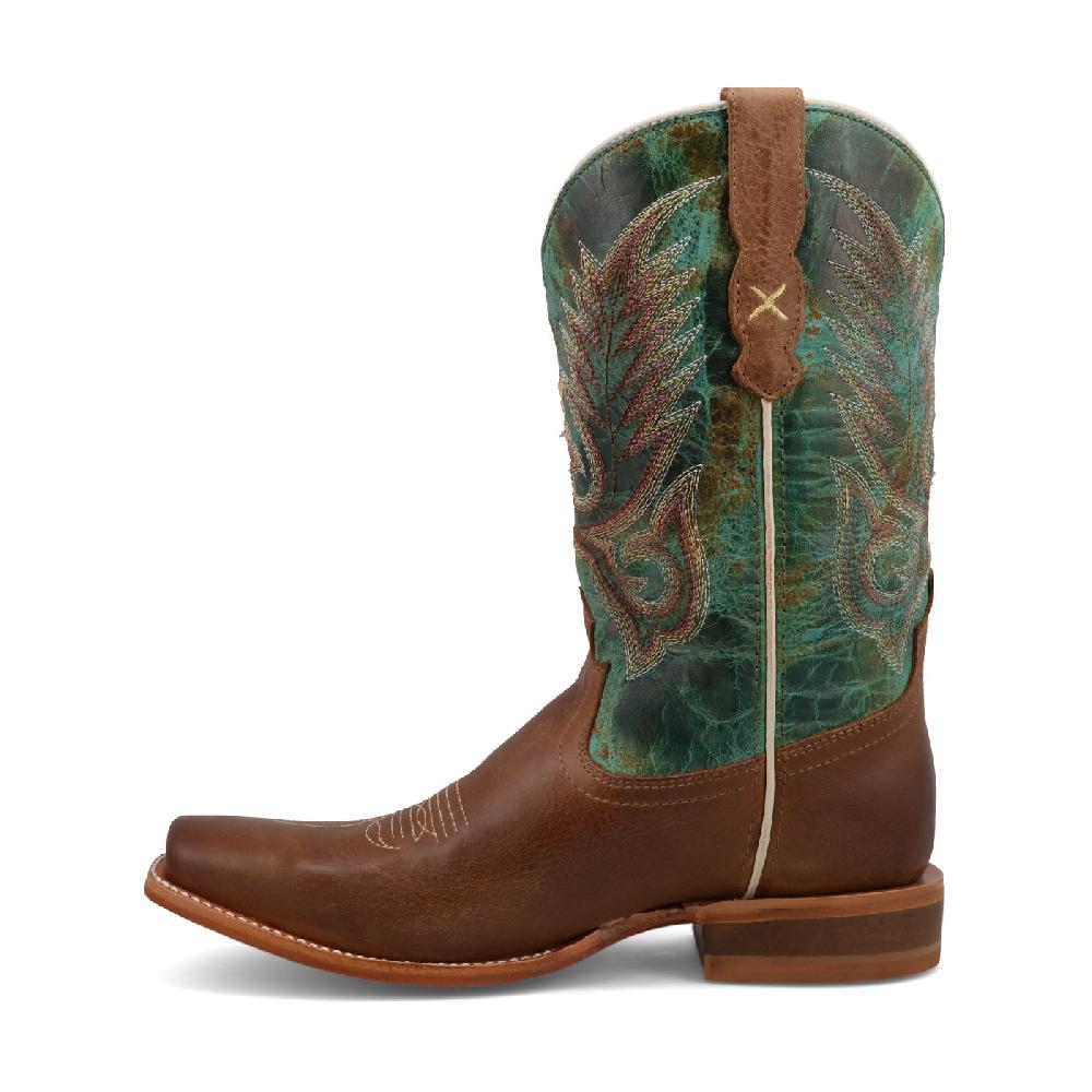 Twisted X Ginger & Distressed Turquoise Women's 11 Inch NS Toe Rancher Boots WRAL021