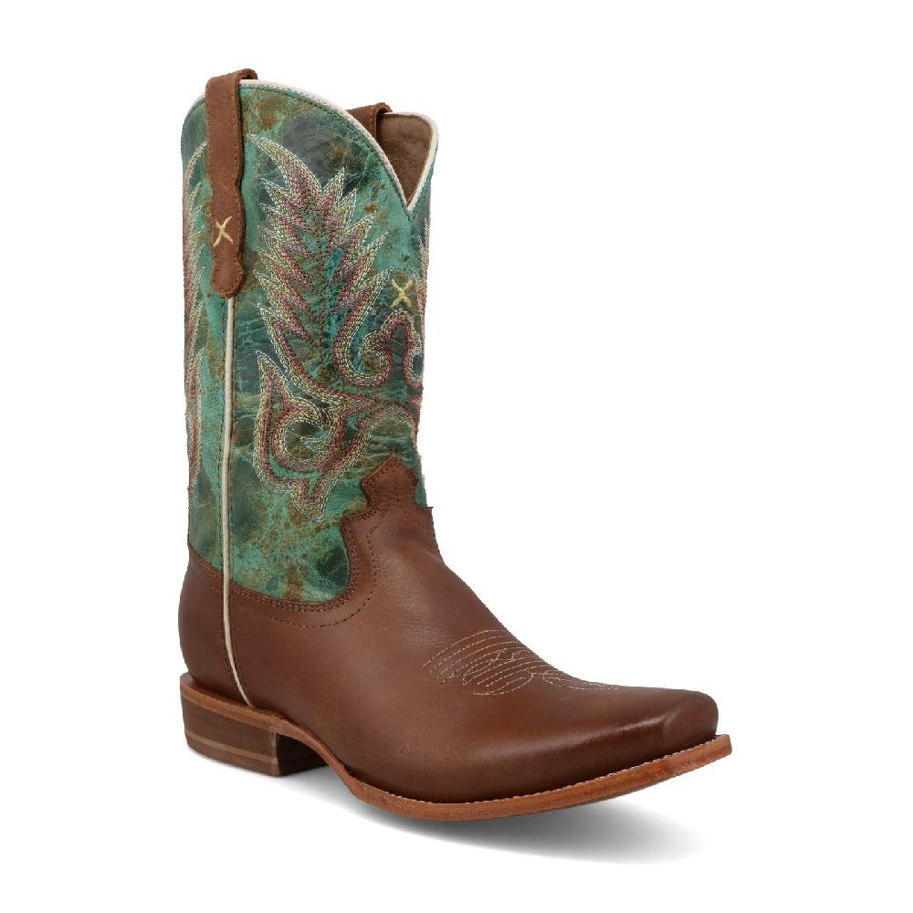 Twisted X Ginger & Distressed Turquoise Women's 11 inch NS Toe Rancher Boots WRAL021